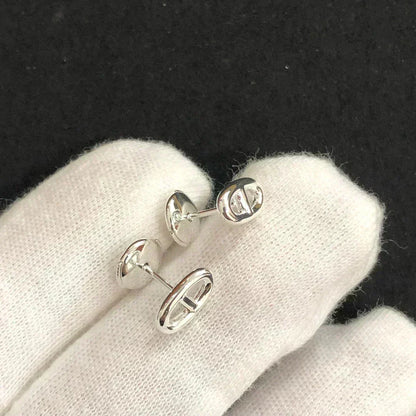 [✨Rose💎] PETITES BOUCLES D'OREILLES CHAÎNE OR ET ARGENT