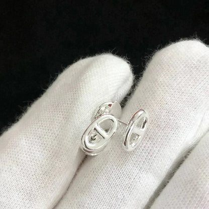 [✨Rose💎] PETITES BOUCLES D'OREILLES CHAÎNE OR ET ARGENT