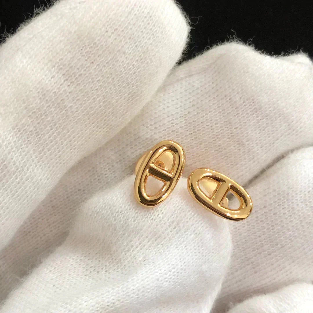 [✨Rose💎] PETITES BOUCLES D'OREILLES CHAÎNE OR ET ARGENT