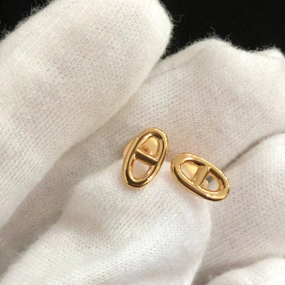 [✨Rose💎] PETITES BOUCLES D'OREILLES CHAÎNE OR ET ARGENT