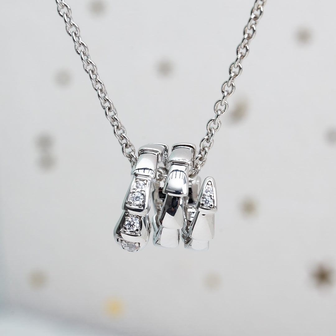 [✨Rose💎] COLLIER SERPENTI ARGENT DIAMANT