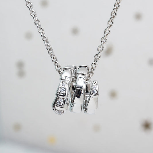 [✨Rose💎] COLLIER SERPENTI ARGENT DIAMANT