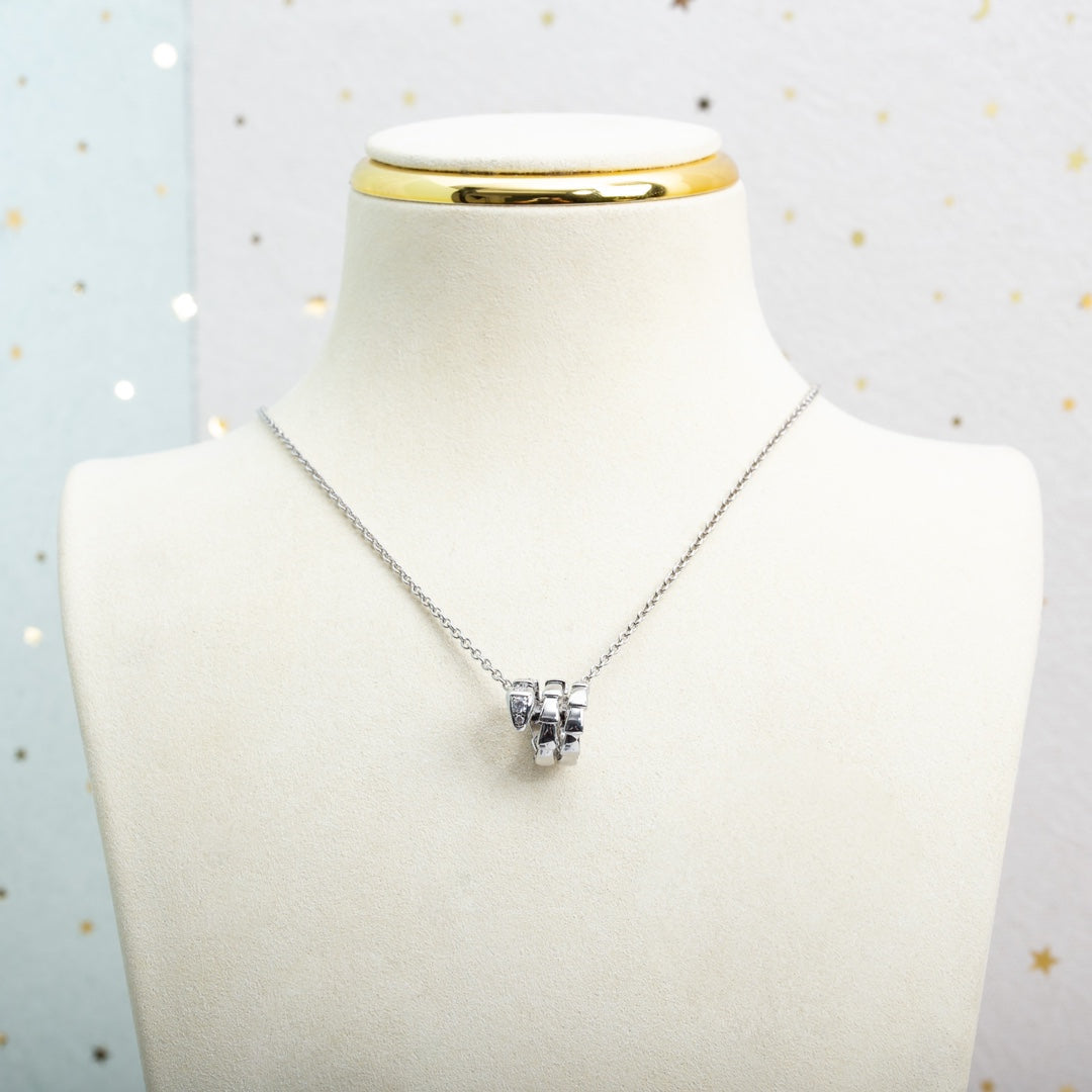 [✨Rose💎] COLLIER SERPENTI ARGENT DIAMANT