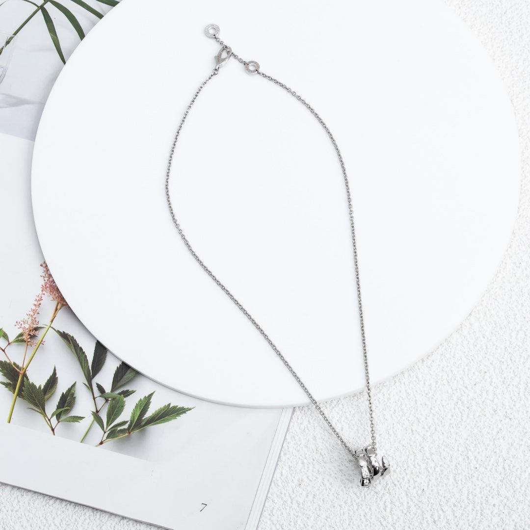 [✨Rose💎] COLLIER SERPENTI ARGENT DIAMANT