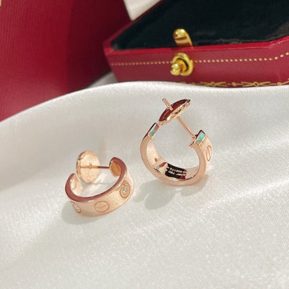 [✨Rose💎]Boucles d'oreilles Love 5,7 mm 2 diamants