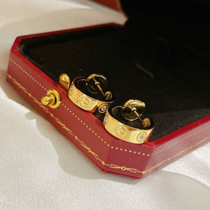 [✨Rose💎]Boucles d'oreilles Love 5,7 mm 2 diamants
