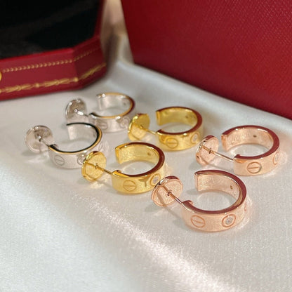 [✨Rose💎]Boucles d'oreilles Love 5,7 mm 2 diamants