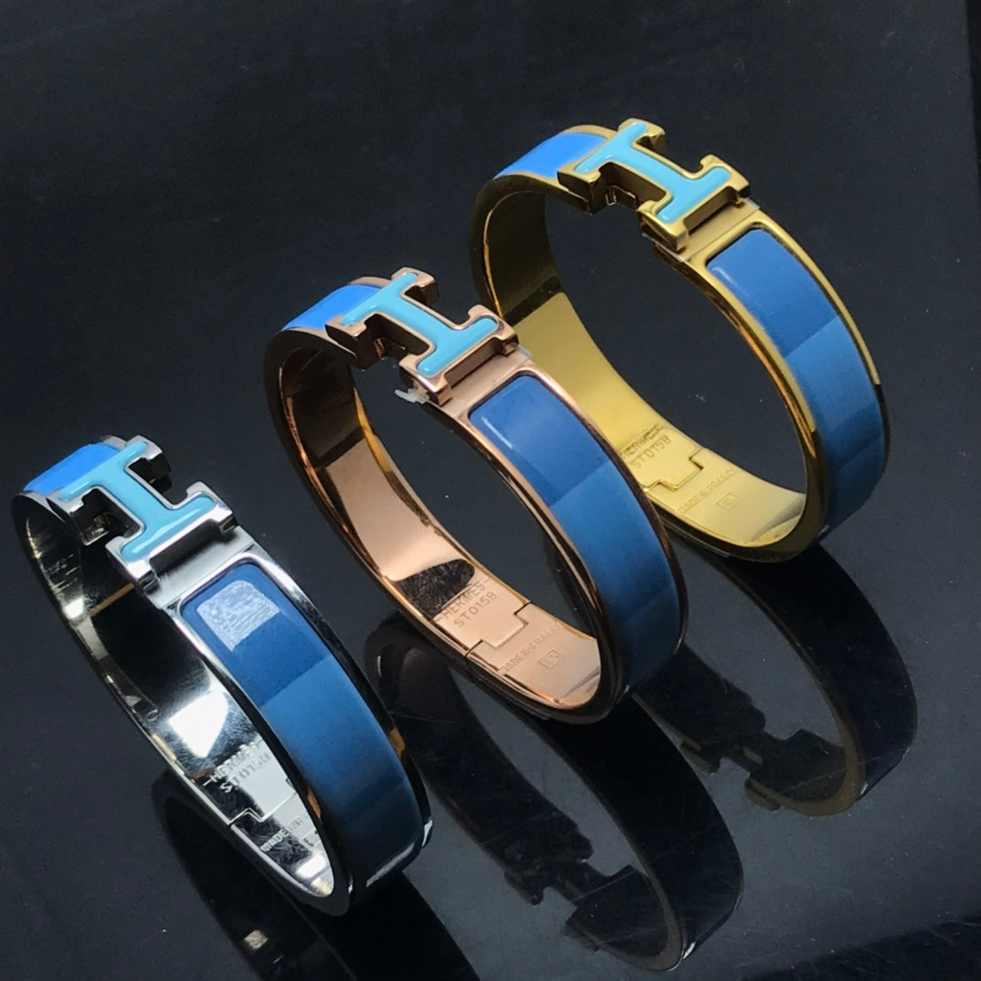 [✨Rose💎]H BRACELET CÉRAMIQUE ARC-EN-CIEL BLEU
