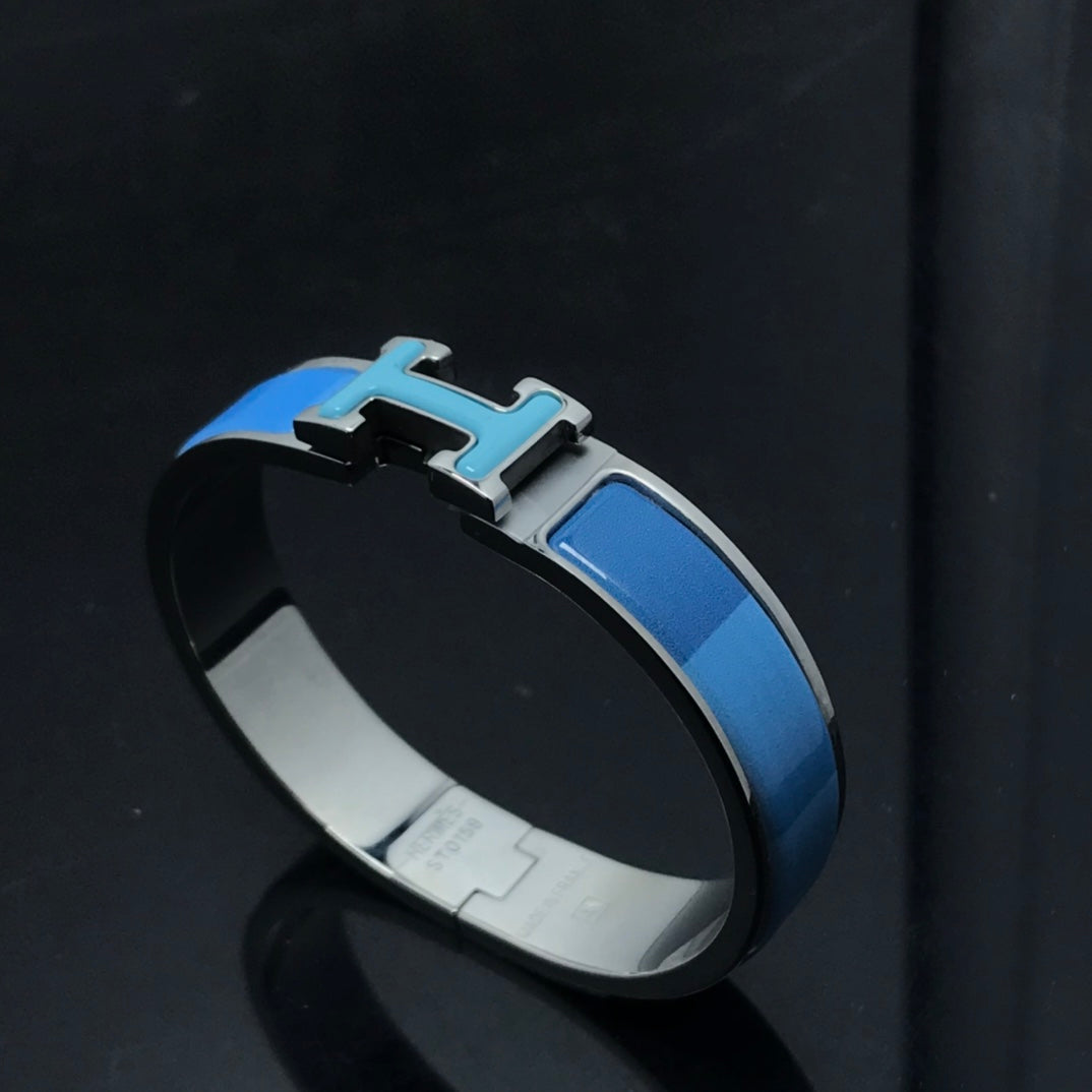 [✨Rose💎]H BRACELET CÉRAMIQUE ARC-EN-CIEL BLEU