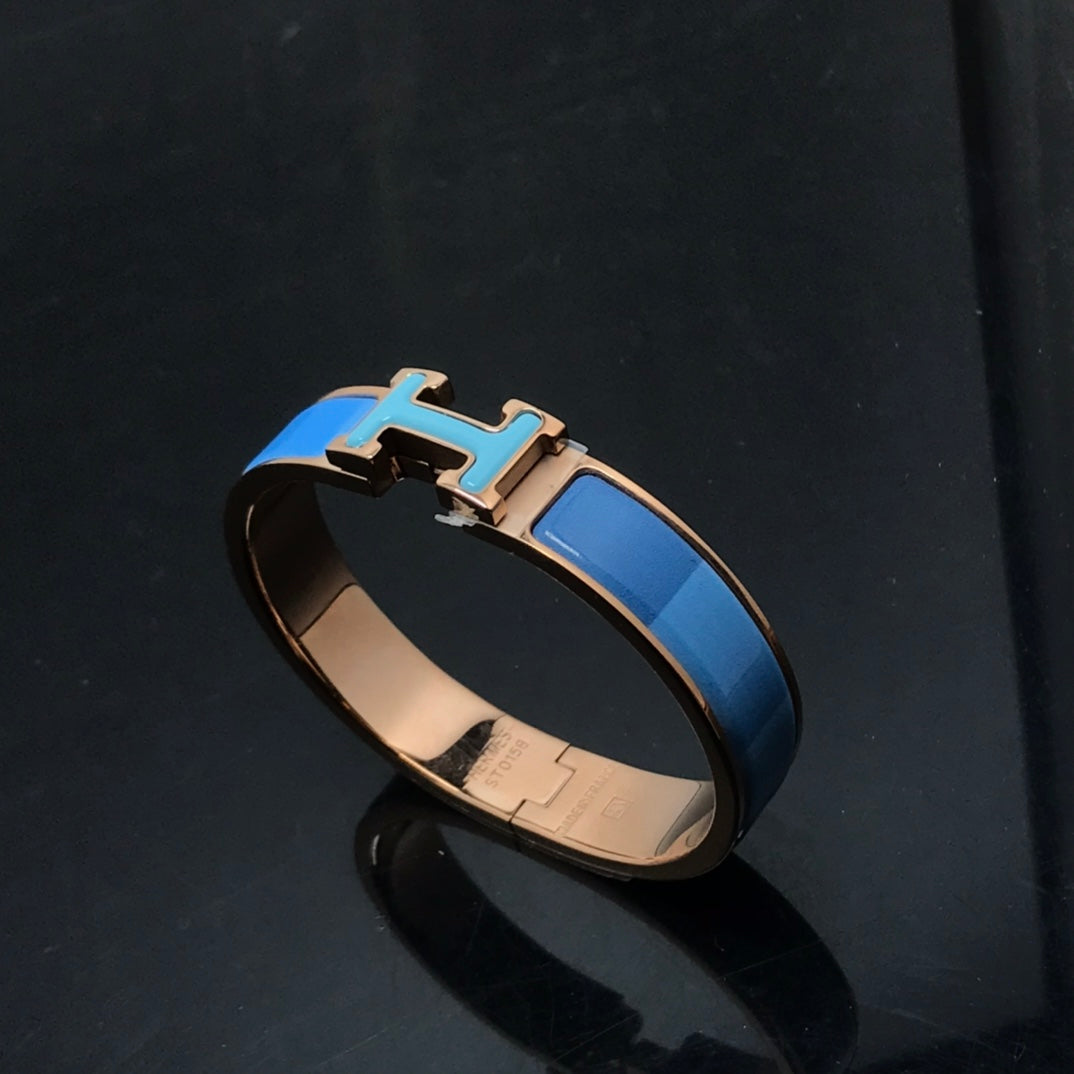 [✨Rose💎]H BRACELET CÉRAMIQUE ARC-EN-CIEL BLEU