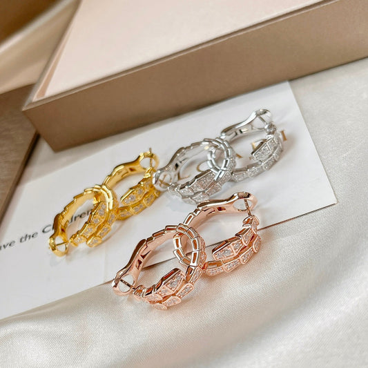 [✨Rose💎]SERPENTI EARRINGS DIAMOND