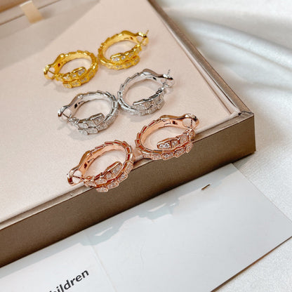 [✨Rose💎]BOUCLES D'OREILLES SERPENTI DIAMANT