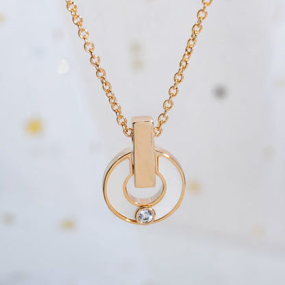 [✨Rose💎] COLLIER GARI NACRE OR ROSE