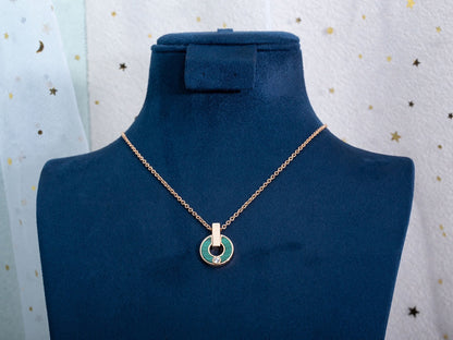 [✨Rose💎] COLLIER GARI OR ROSE MALACHITE