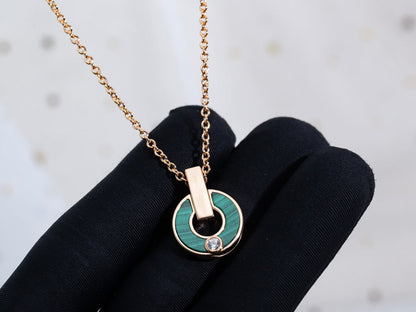 [✨Rose💎] COLLIER GARI OR ROSE MALACHITE