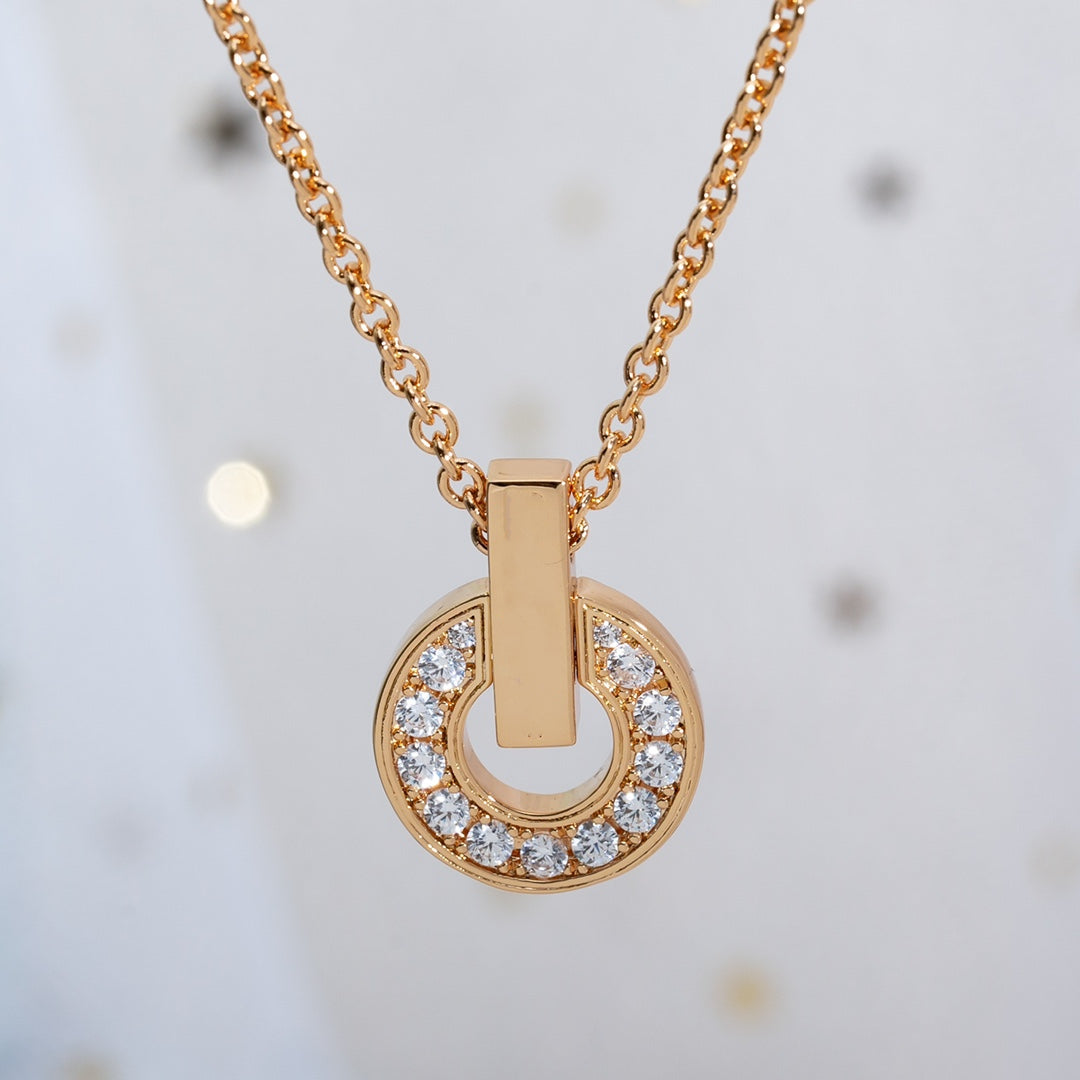 [✨Rose💎] COLLIER GARI OR ROSE DIAMANT