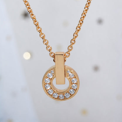 [✨Rose💎] COLLIER GARI OR ROSE DIAMANT
