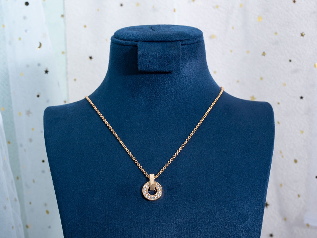 [✨Rose💎] COLLIER GARI OR ROSE DIAMANT