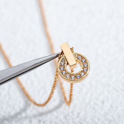 [✨Rose💎] COLLIER GARI OR ROSE DIAMANT