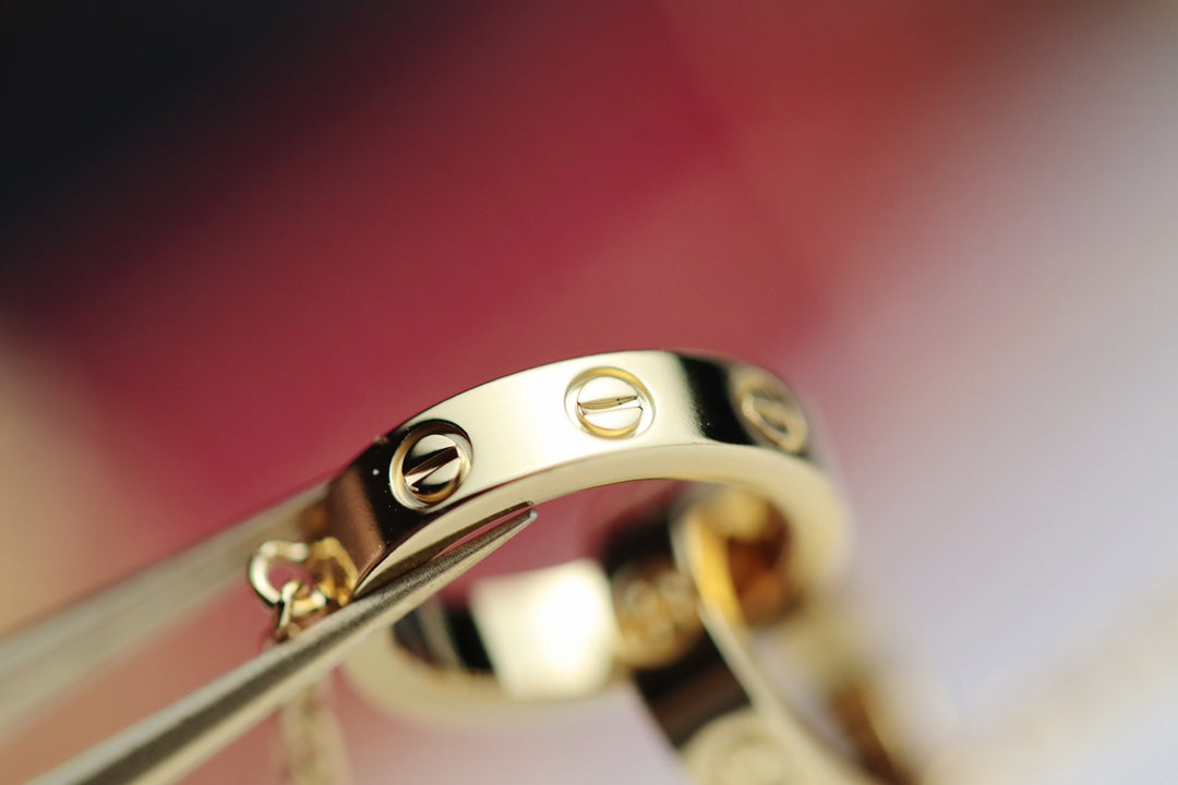 [✨Rose💎] COLLIER D'AMOUR DOUBLE ANNEAU OR