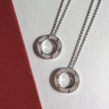 [✨Rose💎] COLLIER AMOUR ARGENT RÉGLABLE