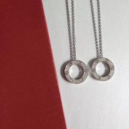[✨Rose💎] COLLIER AMOUR ARGENT RÉGLABLE
