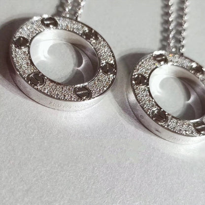 [✨Rose💎] COLLIER AMOUR ARGENT RÉGLABLE