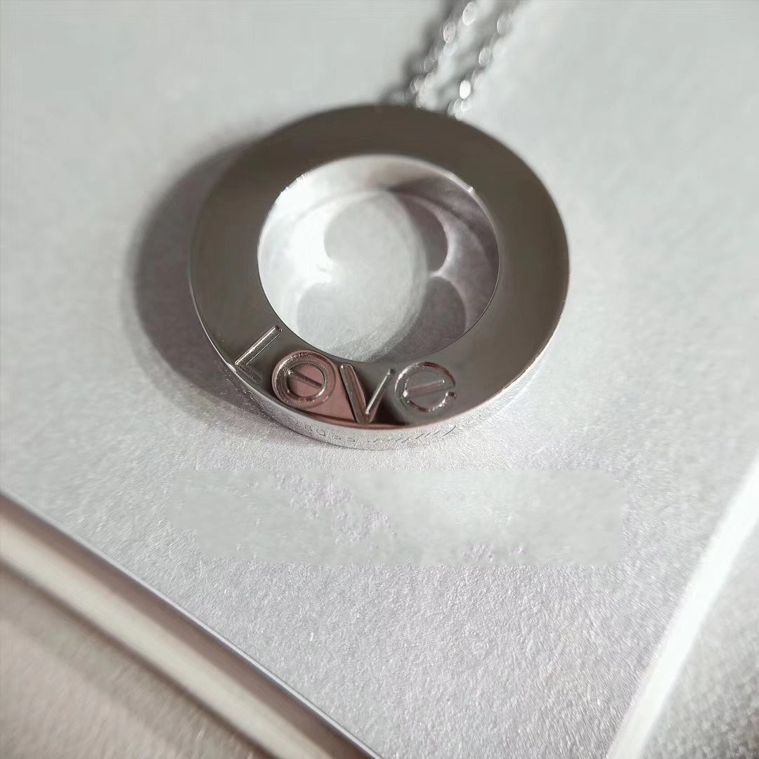 [✨Rose💎] COLLIER AMOUR ARGENT RÉGLABLE