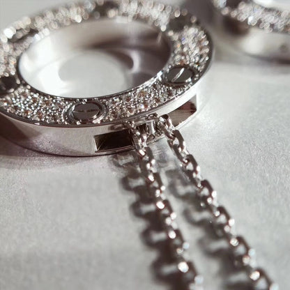 [✨Rose💎] COLLIER AMOUR ARGENT RÉGLABLE