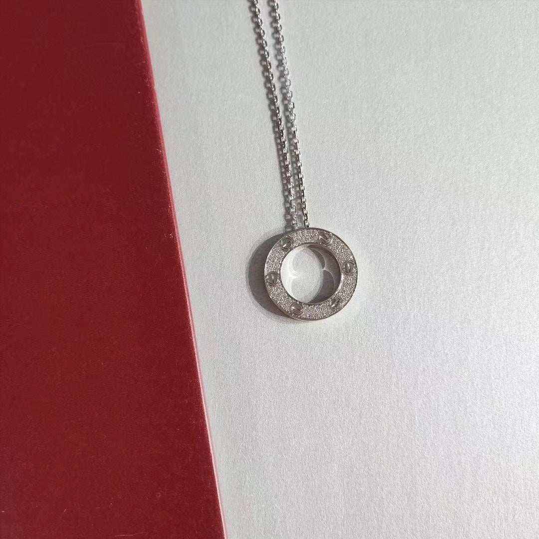 [✨Rose💎] COLLIER AMOUR ARGENT RÉGLABLE