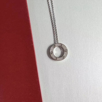 [✨Rose💎] COLLIER AMOUR ARGENT RÉGLABLE