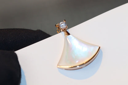 [✨Rose💎] COLLIER DREAM NACRE BLANCHE OR ROSE 1 DIAMANT