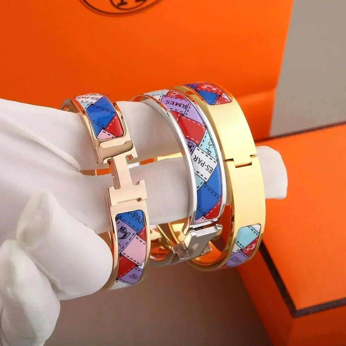 [✨Rose💎] BRACELET H BORDURE À POIS 12MM
