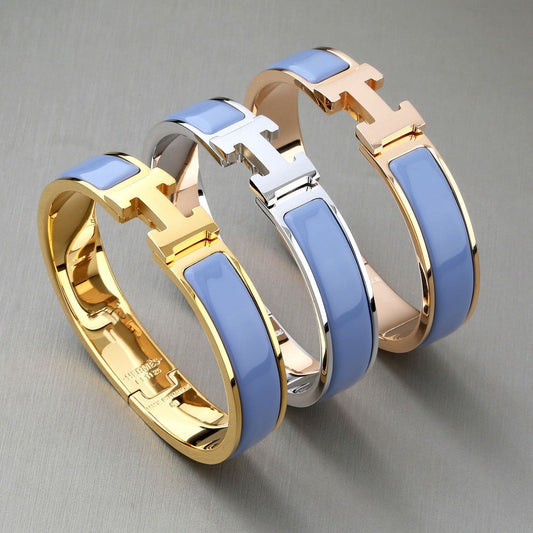 [✨Rose💎] BRACELET H ROMANTIQUE BLEU 12MM