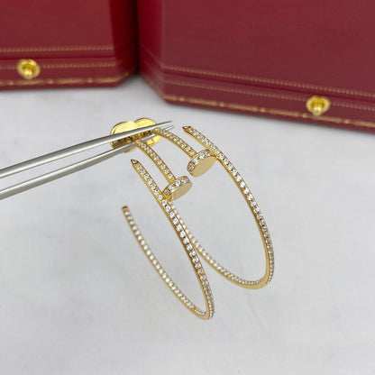 [✨Rose💎]Boucles d'oreilles JUSTE entièrement serties de diamants 1,8 mm
