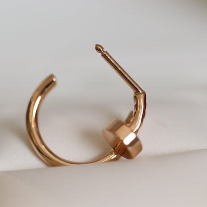[✨Rose💎]Boucles d'oreilles JUSTE en or rose