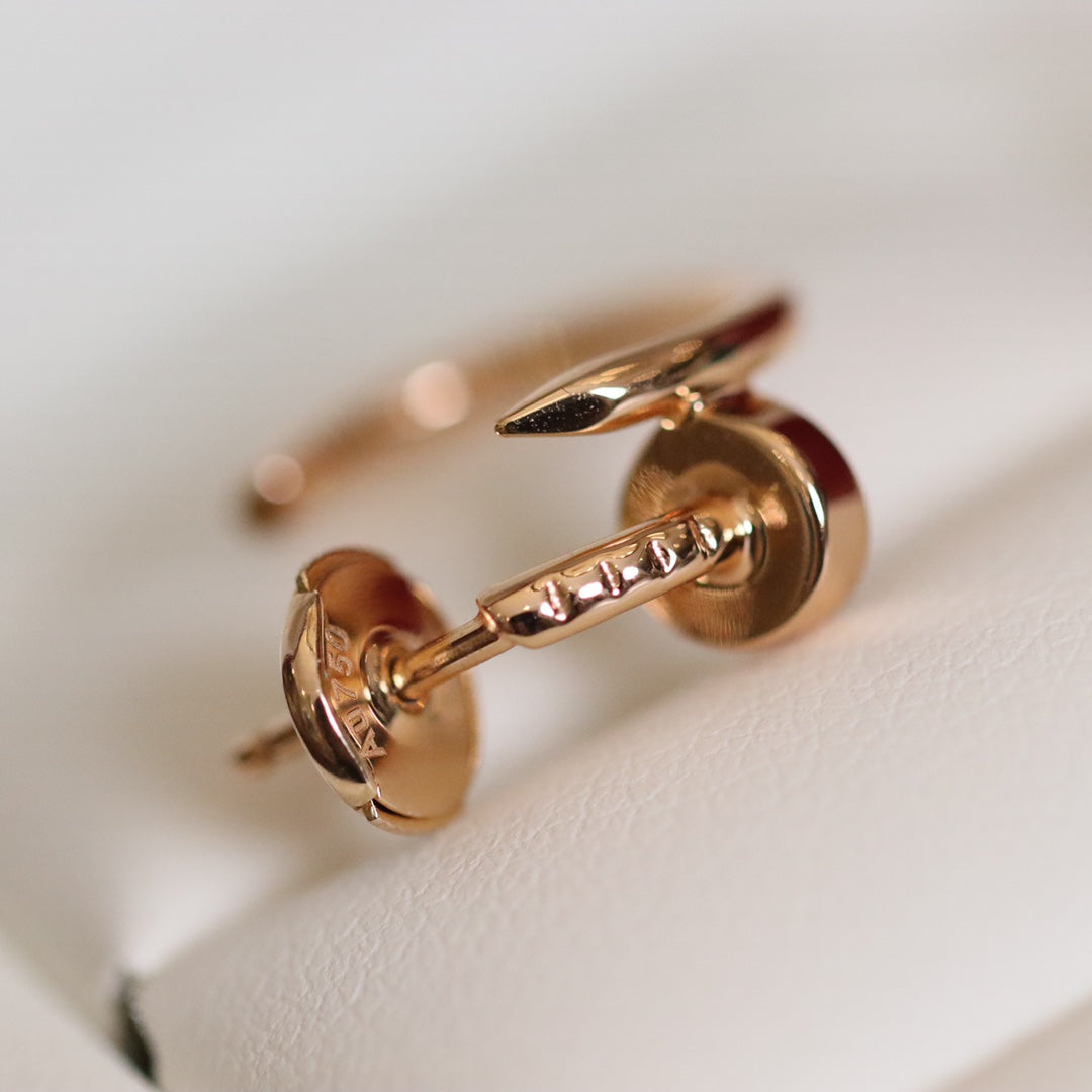 [✨Rose💎]Boucles d'oreilles JUSTE en or rose