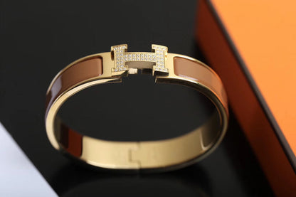 [✨Rose💎]H BRACELET OR DIAMANT