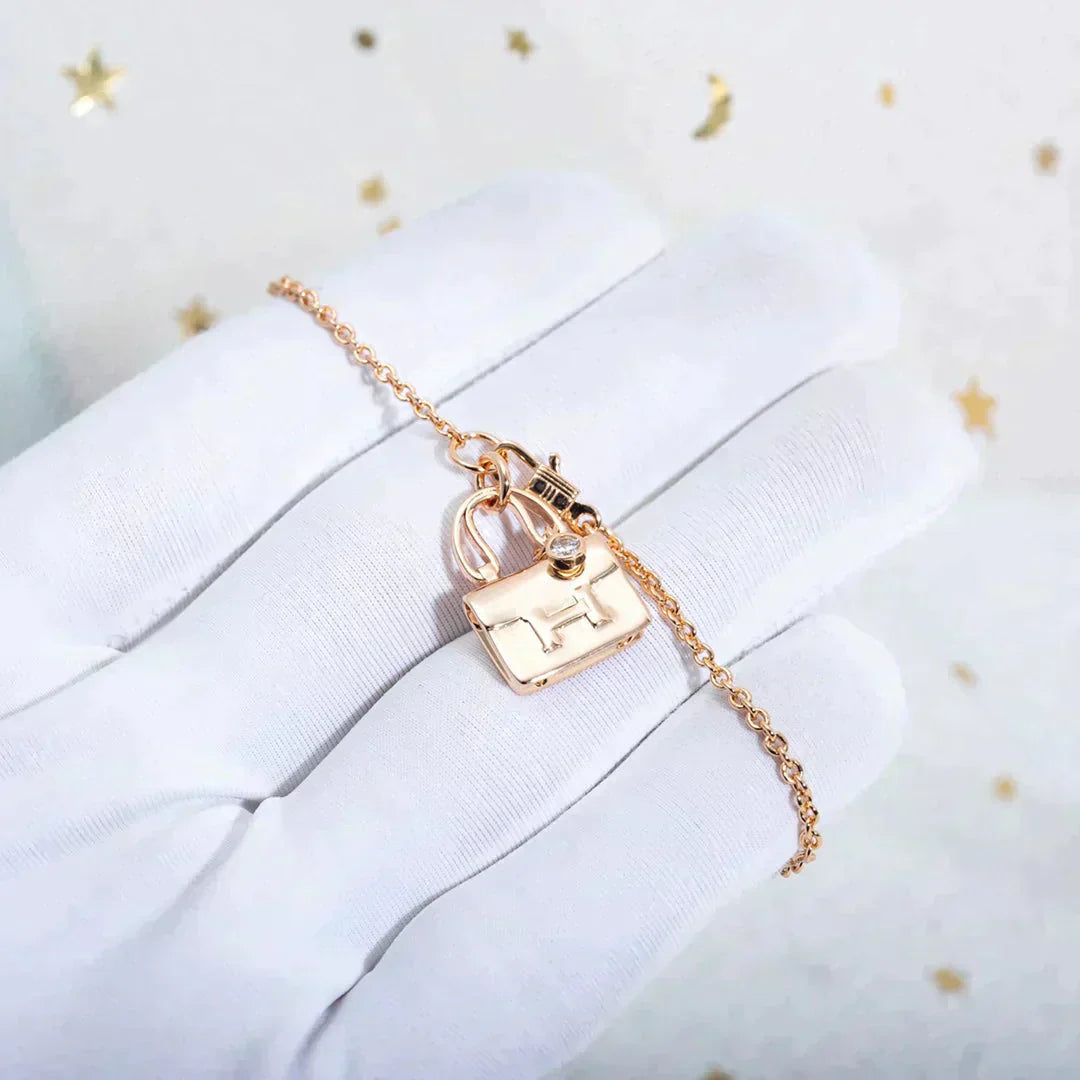 [✨Rose💎] COLLIER AMULETTE PÉDANTE OR ROSE