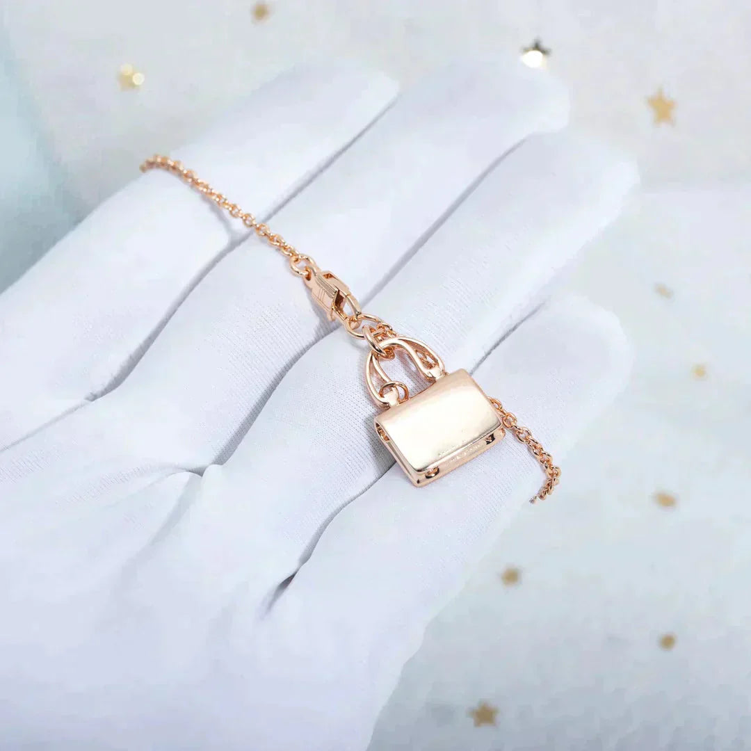 [✨Rose💎] COLLIER AMULETTE PÉDANTE OR ROSE