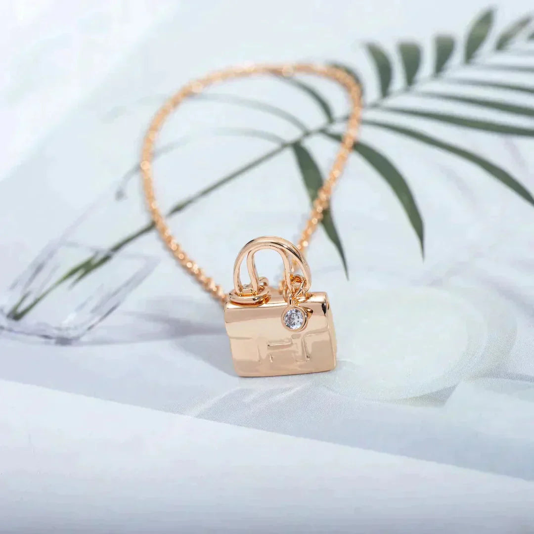[✨Rose💎] COLLIER AMULETTE PÉDANTE OR ROSE