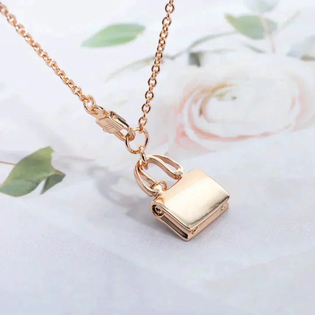 [✨Rose💎] COLLIER AMULETTE PÉDANTE OR ROSE