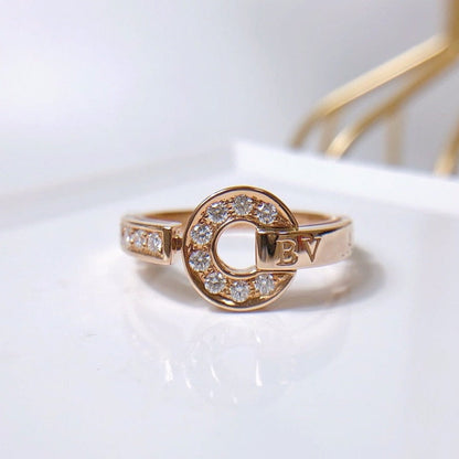 [✨Rose💎]BAGUE DE RÊVE DIAMANT OR ROSE