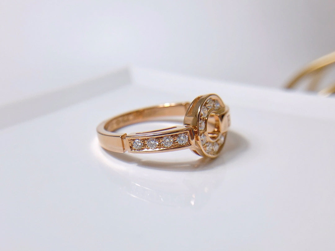 [✨Rose💎]BAGUE DE RÊVE DIAMANT OR ROSE