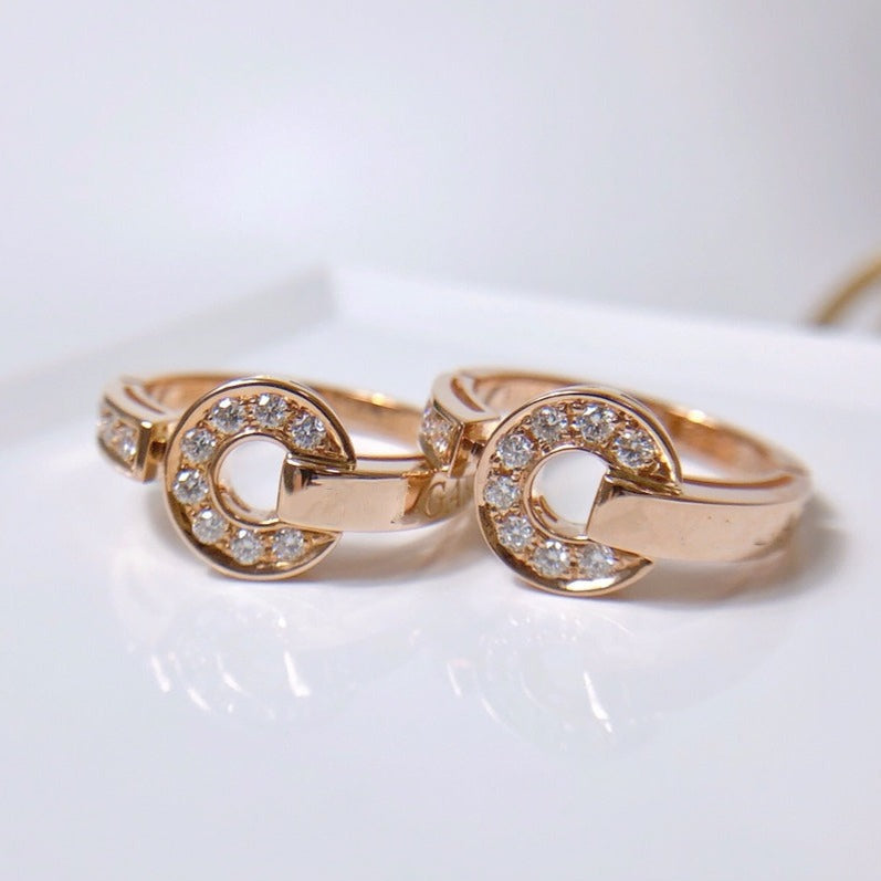 [✨Rose💎]BAGUE DE RÊVE DIAMANT OR ROSE