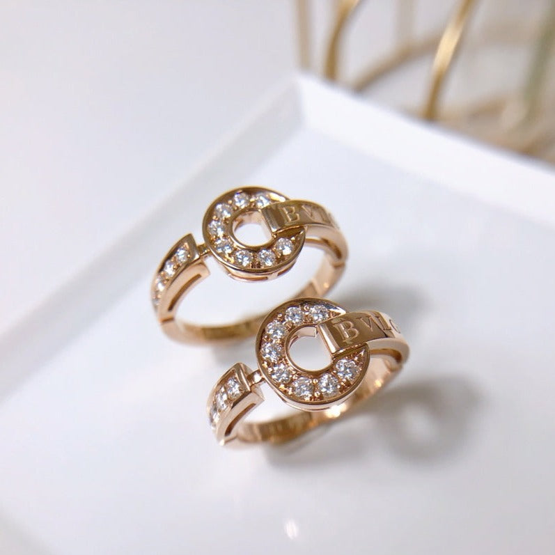 [✨Rose💎]BAGUE DE RÊVE DIAMANT OR ROSE
