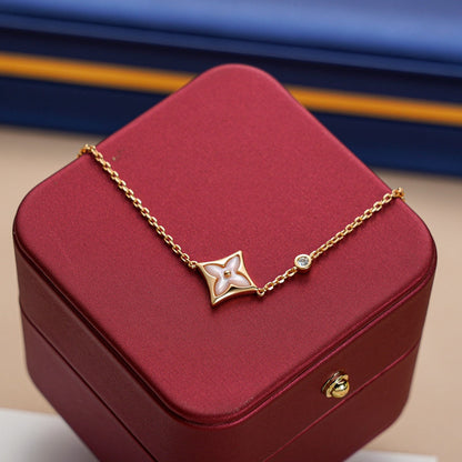 [✨Rose💎]STAR 1 DIAMOND PINK GOLD BRACELET