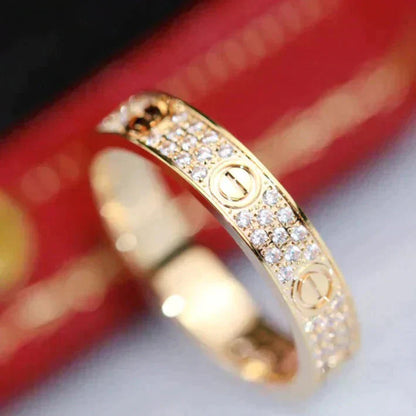 [✨Rose💎] BAGUE D'AMOUR 3,6 MM PAVÉE DE DIAMANTS