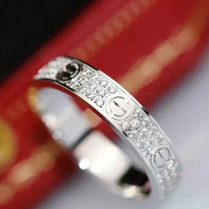 [✨Rose💎] BAGUE D'AMOUR 3,6 MM PAVÉE DE DIAMANTS
