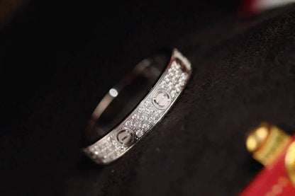 [✨Rose💎] BAGUE D'AMOUR 3,6 MM PAVÉE DE DIAMANTS